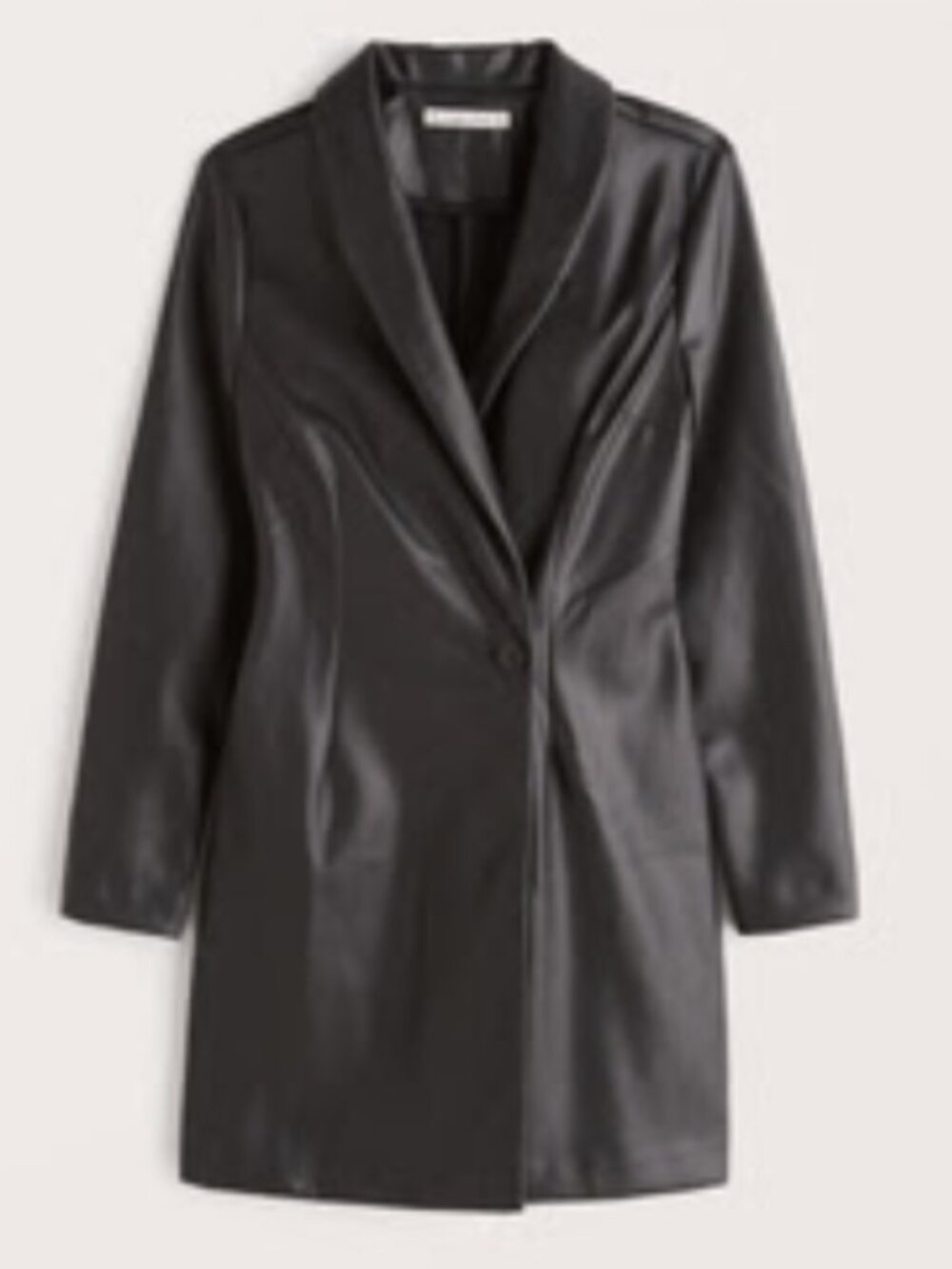 Abercrombie & Fitch - Vegan Leather Blazer Dress - L Tall